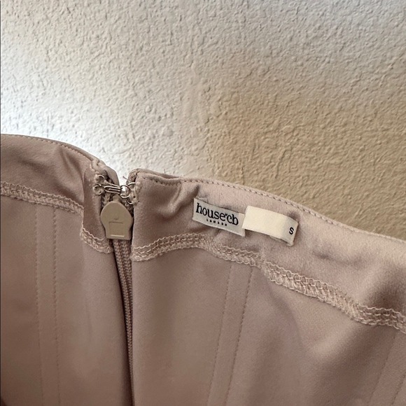 HOUSE OF CB 'Jasmine' Oyster Draped Strapless Corset Dress/Size S NWOT - Picture 8 of 13